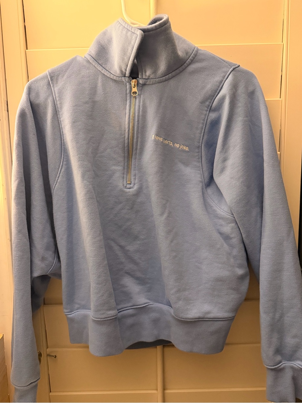 Light Blue Quarter-Zip Sweatshirt
